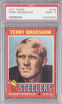 1971 Topps #156 Terry Bradshaw Rookie Card – PSA MINT 9